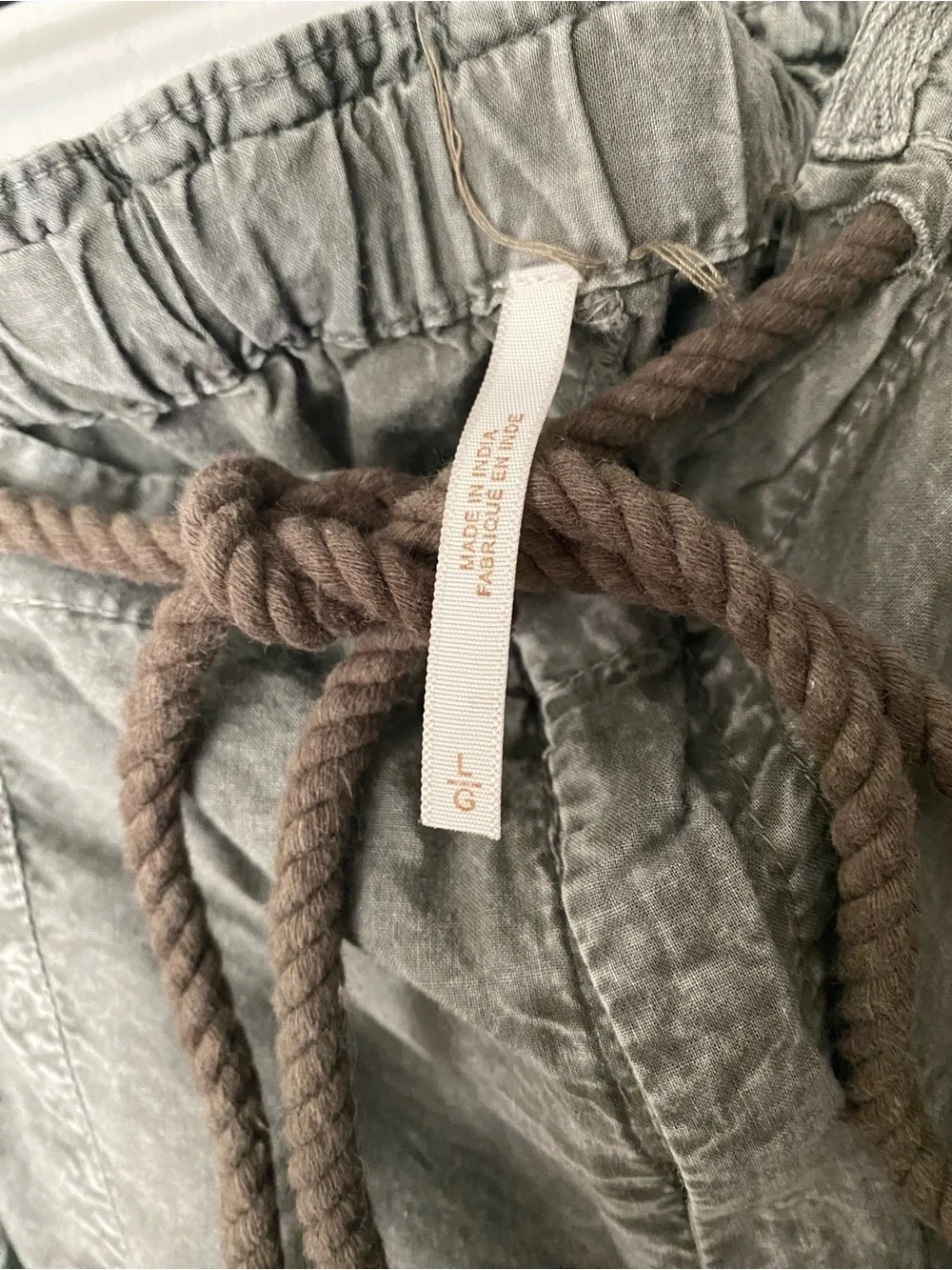 Free People Olive Green Cargo Shorts